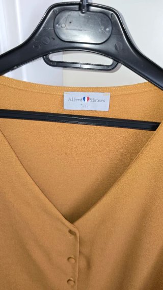 Vestido manga francesa botones