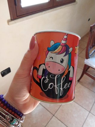 Salvadanaio unicorno caffè