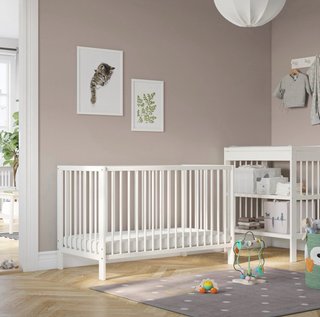 Cuna Gulliver de Ikea Blanca y colchón 60x 120 cm