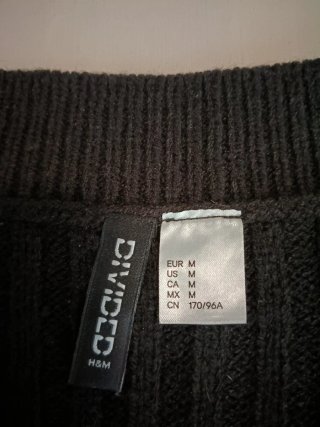 Jersey sin mangas H&M Negro Talla M