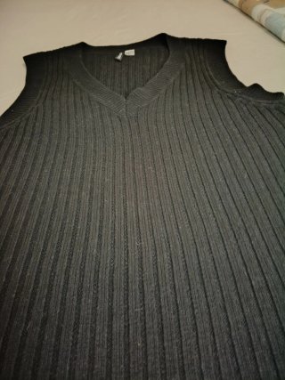 Jersey sin mangas H&M Negro Talla M