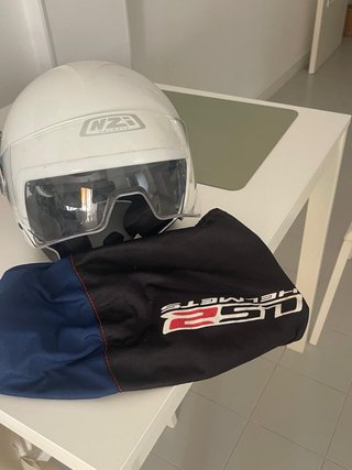 Casco NZI Blanco con Bolsa LS2