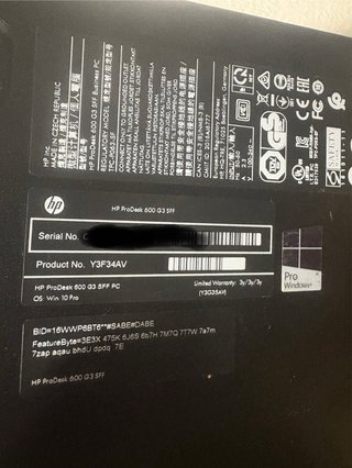 HP ProDesk i5 16GB RAM 128GB SSD 500GB HDD