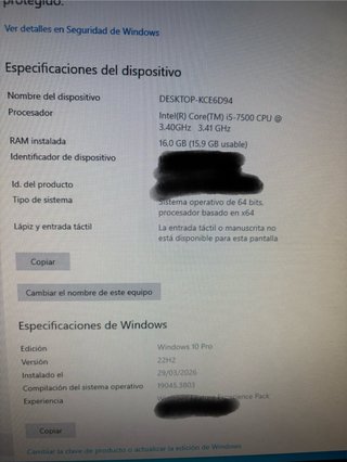 HP ProDesk i5 16GB RAM 128GB SSD 500GB HDD