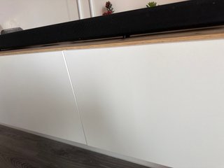 Mueble TV Aéreo Blanco y Madera