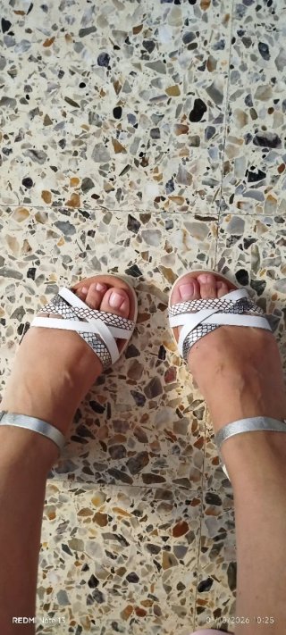 Sandalias de piel blancas redlove