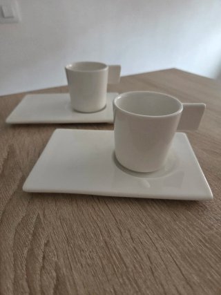 Juego de café diseño blanco