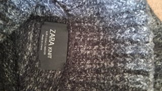 Jersey Zara largo gris