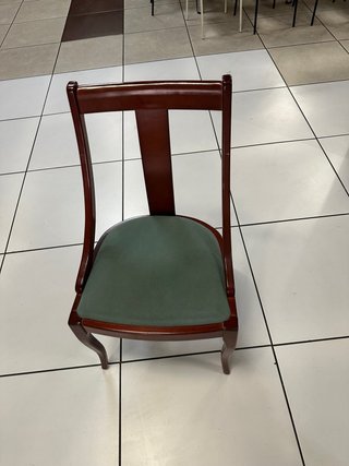 6 Sillas de Comedor Madera y Tela