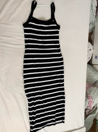 Vestido Rayas Negras y Blancas