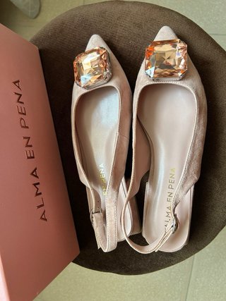 Zapatos Alma en Pena Rosa con Piedra