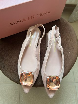 Zapatos Alma en Pena Rosa con Piedra