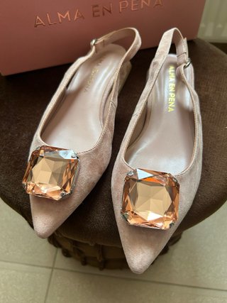 Zapatos Alma en Pena Rosa con Piedra