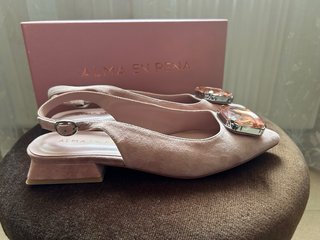 Zapatos Alma en Pena Rosa con Piedra