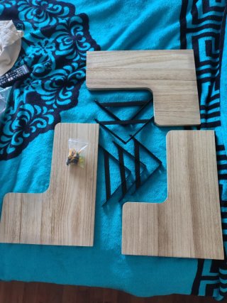 Set di Mensola con Supporti Metallici