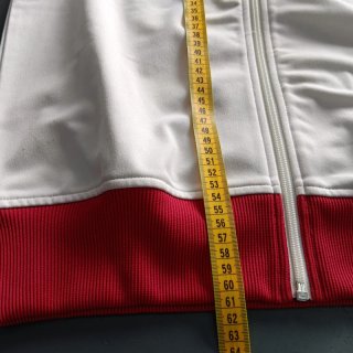 Chaqueta Adidas vintage blanca y roja retro Unisex