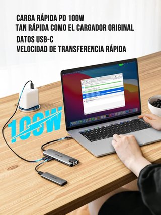 Hub USB-C Lemorele 9 en 1 Aluminio HDMI