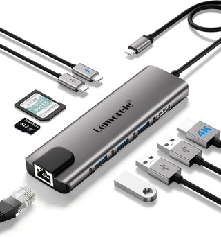 Hub USB-C Lemorele 9 en 1 Aluminio HDMI