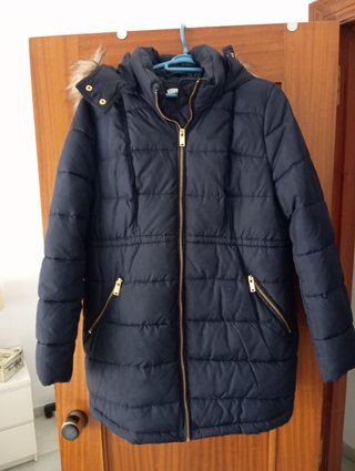 Anorak premamá azul marino con gorro
