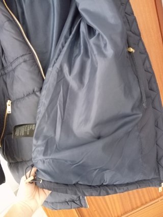 Anorak premamá azul marino con gorro