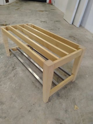 Zapatero madera y metal Ikea