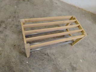 Zapatero madera y metal Ikea