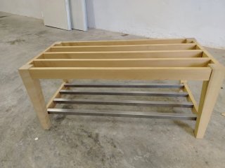 Zapatero madera y metal Ikea
