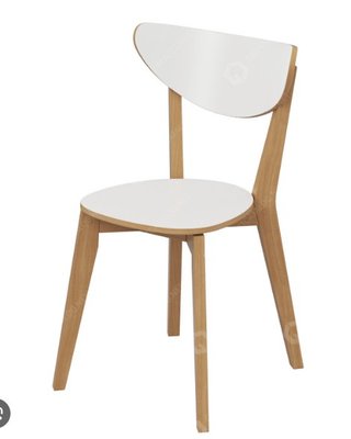 4 Sillas Ikea Nordmyra de madera en blanco