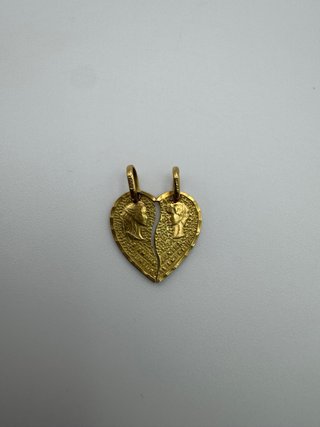 011-03-00618 COLGANTE CORAZON PAREJA ORO 18K