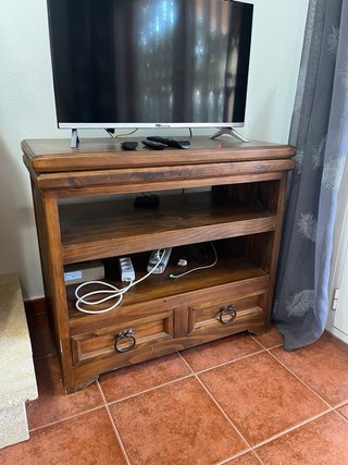 Conjunto muebles salon-comedor en madera mejicana