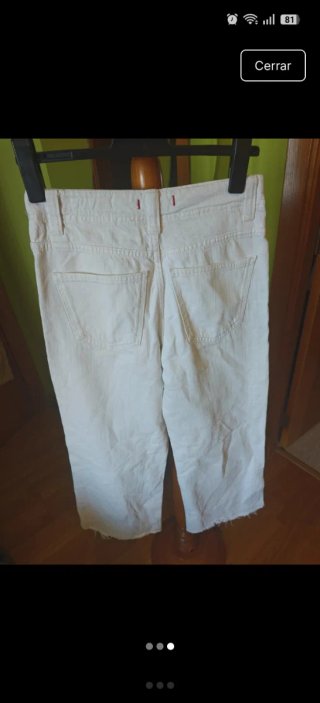 Pantalones Blancos Zara Talla XS