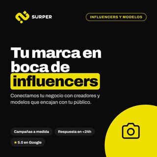 Publicidad con influencers y modelos