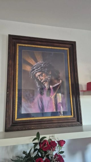 Cuadro Cristo del Gran Poder, medidas 92 por 32.