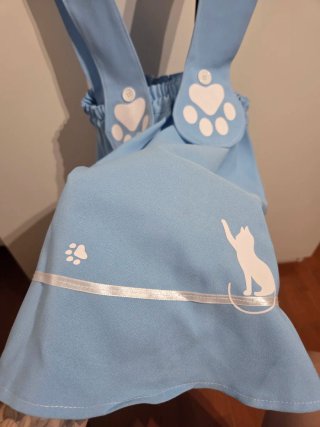 Vestido peto azul kawaii talla única