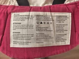 Mochila Portabebés Manduca Rosa