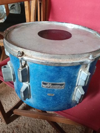 Tom de batería Maxwin azul Años 70 Vintage