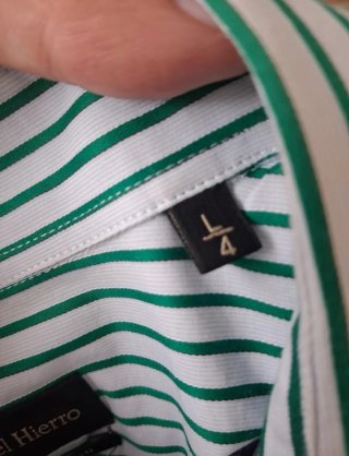 Camisa Pedro del Hierro rayas verdes Talla L