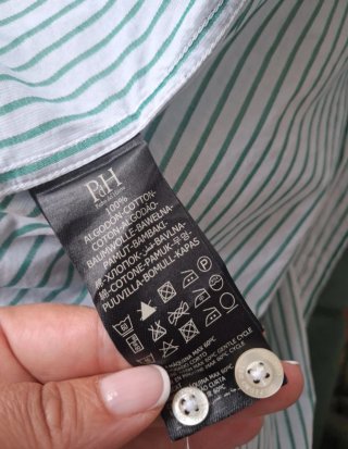 Camisa Pedro del Hierro rayas verdes Talla L