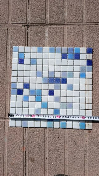 14 m² Azulejos Mosaico Piscina Azul Blanco