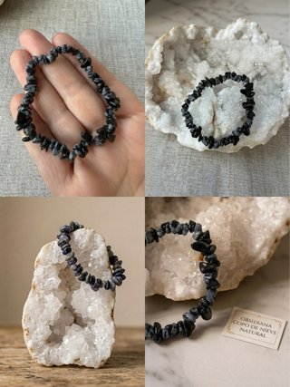 Pulsera de obsidiana nevada
