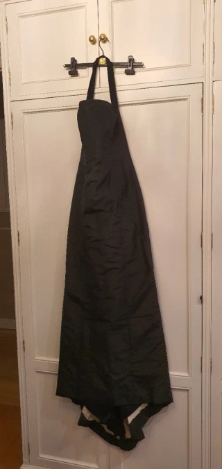 Vestido Largo de Noche Negro La Tuapell