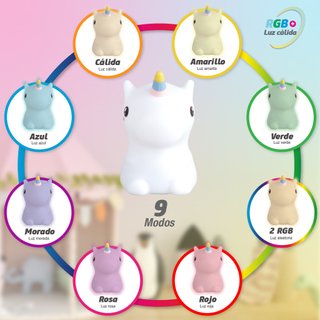 Luz de Noche Infantil LED Unicornio