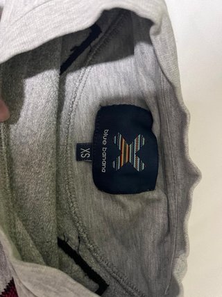 Sudadera Blue Banana gris con X