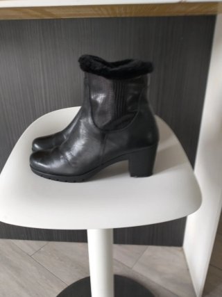 Botines Pitillos Piel Negros Talla 39
