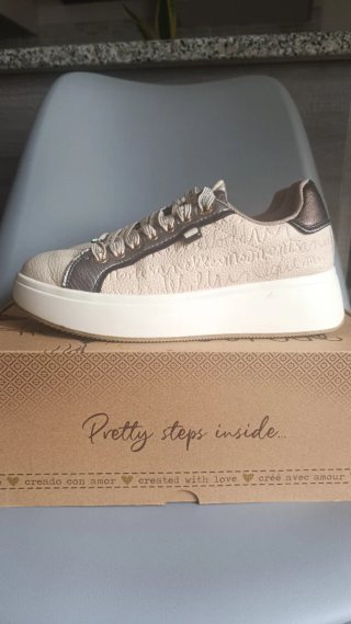 Sneakers Anekke Beige e Argento Donna
