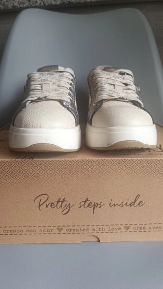 Sneakers Anekke Beige e Argento Donna
