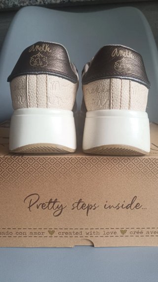 Sneakers Anekke Beige e Argento Donna
