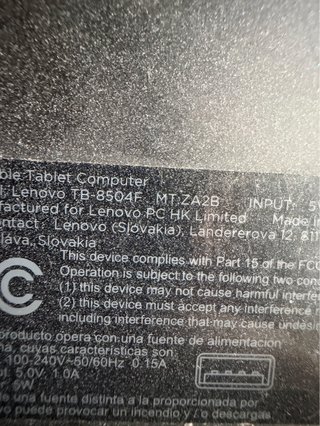 Tablet 8” Lenovo TB-8504F