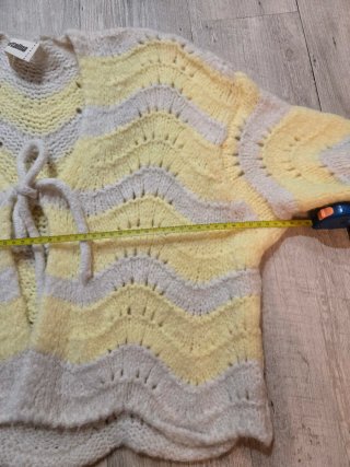 Casaco de malha Naftalina bege e amarelo