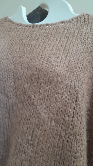 Maglione Lana Mohair Acrilico Marrone